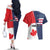 Personalized Canada Goose x USA Band Eagle Faced Off Couples Matching Off The Shoulder Long Sleeve Dress and Hawaiian Shirt