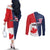 Personalized Canada Goose x USA Band Eagle Faced Off Couples Matching Off The Shoulder Long Sleeve Dress and Long Sleeve Button Shirt