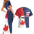 Personalized Canada Goose x USA Band Eagle Faced Off Couples Matching Short Sleeve Bodycon Dress and Hawaiian Shirt