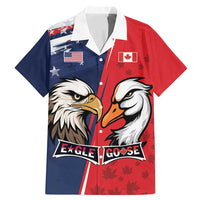 Personalized Canada Goose x USA Band Eagle Faced Off Family Matching Mermaid Dress and Hawaiian Shirt