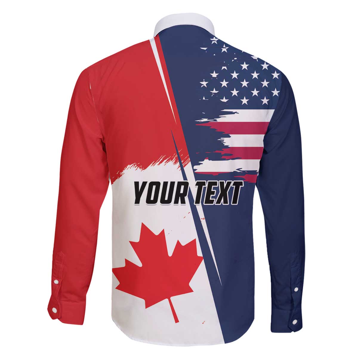 Personalized Canada Goose x USA Band Eagle Faced Off Family Matching Off The Shoulder Long Sleeve Dress and Hawaiian Shirt
