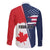 Personalized Canada Goose x USA Band Eagle Faced Off Family Matching Off The Shoulder Long Sleeve Dress and Hawaiian Shirt