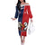 Personalized Canada Goose x USA Band Eagle Faced Off Family Matching Off The Shoulder Long Sleeve Dress and Hawaiian Shirt
