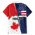 Personalized Canada Goose x USA Band Eagle Faced Off Family Matching Off Shoulder Short Dress and Hawaiian Shirt
