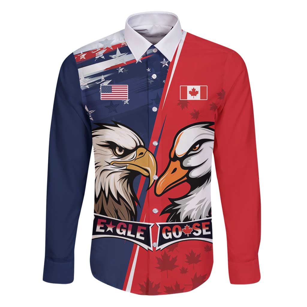 Personalized Canada Goose x USA Band Eagle Faced Off Family Matching Puletasi and Hawaiian Shirt