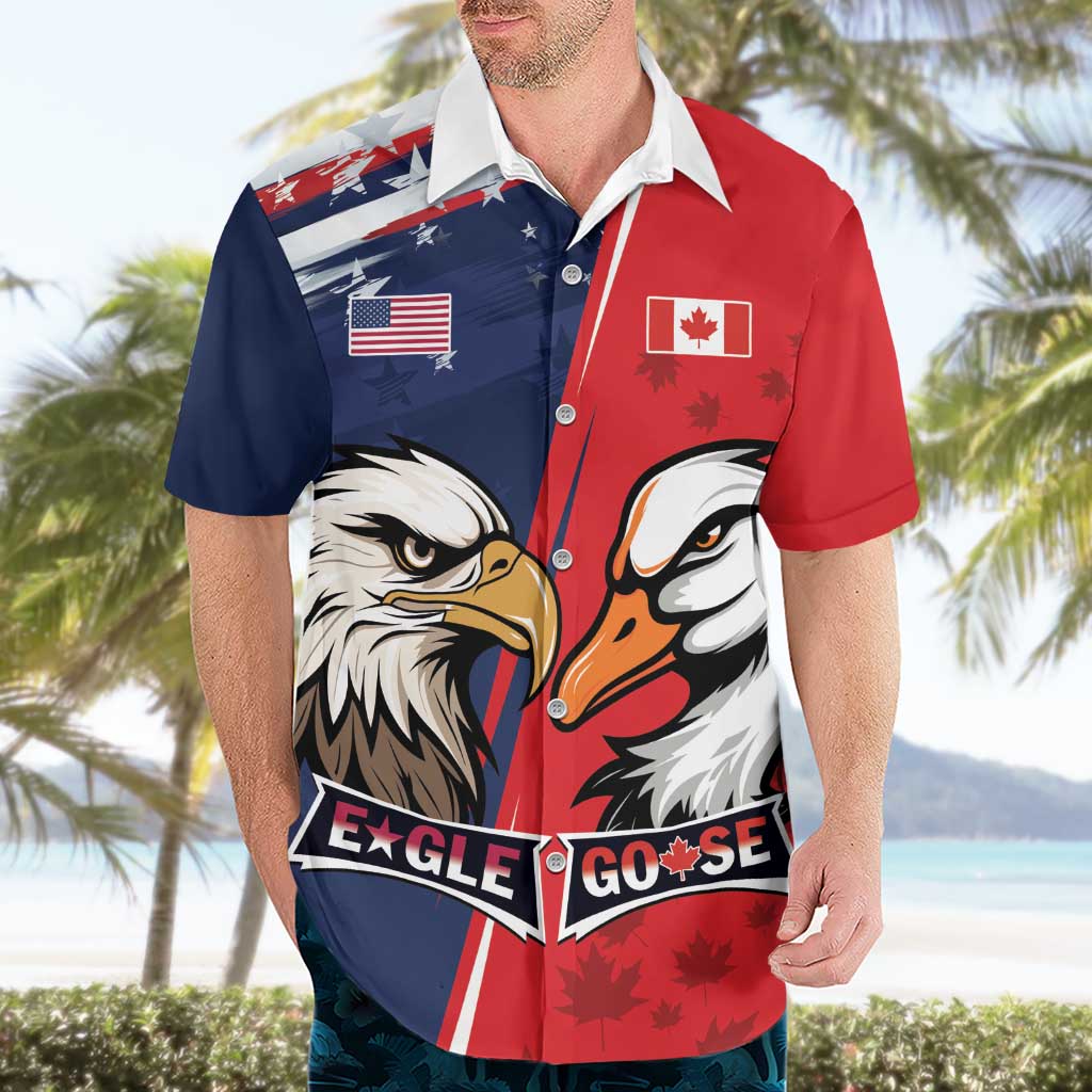 Personalized Canada Goose x USA Band Eagle Faced Off Hawaiian Shirt
