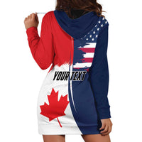 Personalized Canada Goose x USA Band Eagle Faced Off Hoodie Dress