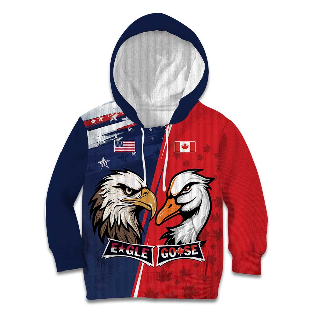 Personalized Canada Goose x USA Band Eagle Faced Off Kid Hoodie