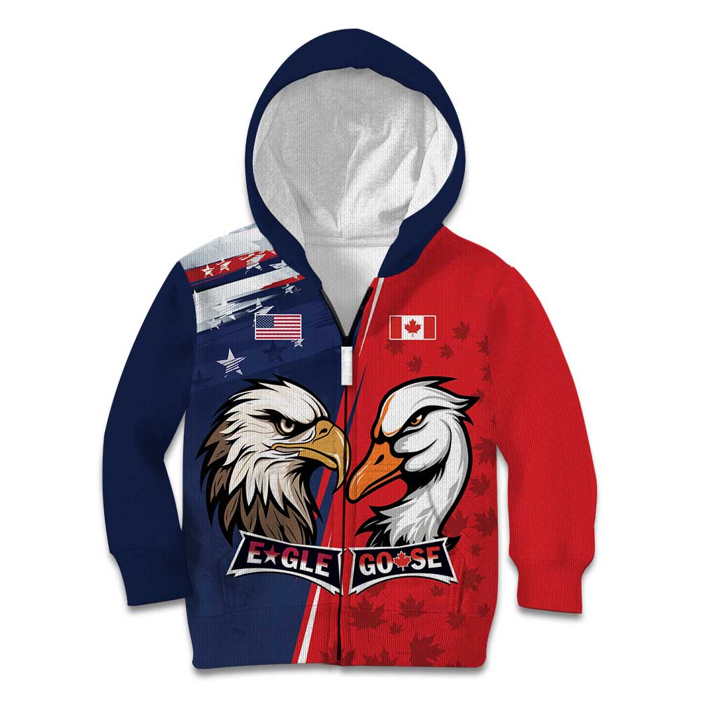 Personalized Canada Goose x USA Band Eagle Faced Off Kid Hoodie