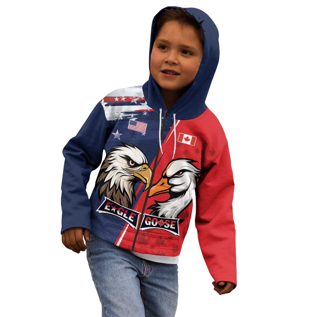 Personalized Canada Goose x USA Band Eagle Faced Off Kid Hoodie