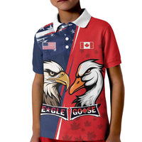 Personalized Canada Goose x USA Band Eagle Faced Off Kid Polo Shirt