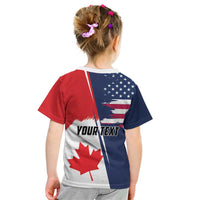 Personalized Canada Goose x USA Band Eagle Faced Off Kid T Shirt