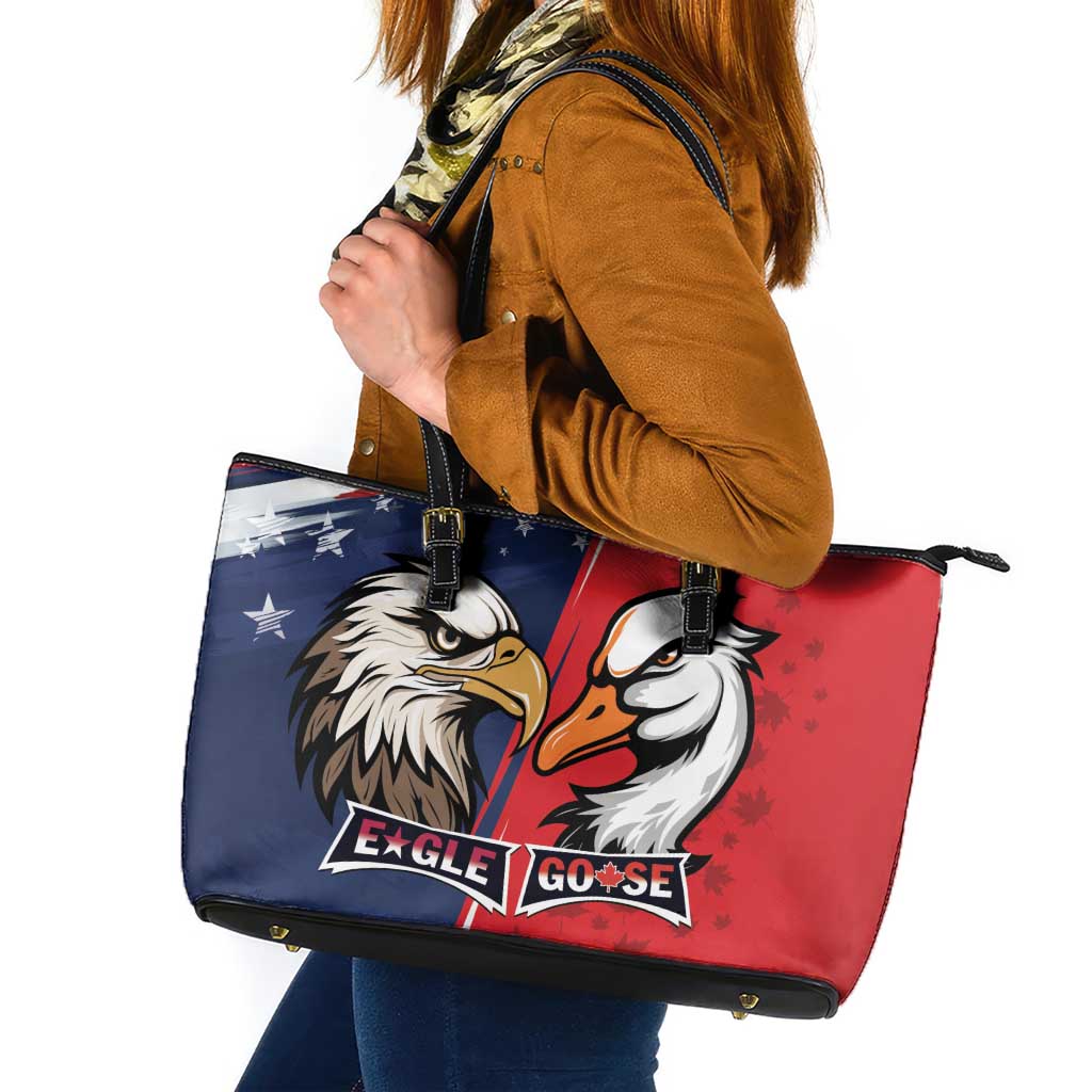 Canada Goose x USA Band Eagle Faced Off Leather Tote Bag
