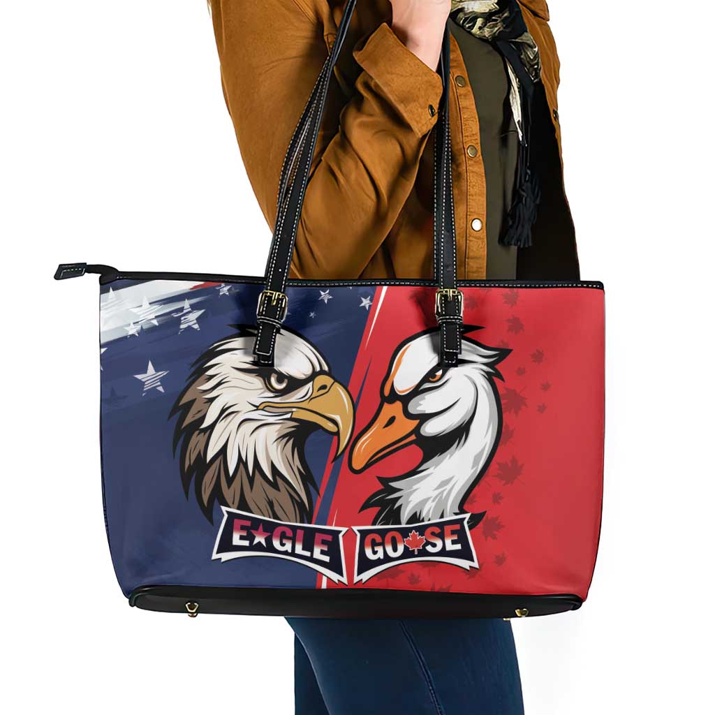 Canada Goose x USA Band Eagle Faced Off Leather Tote Bag