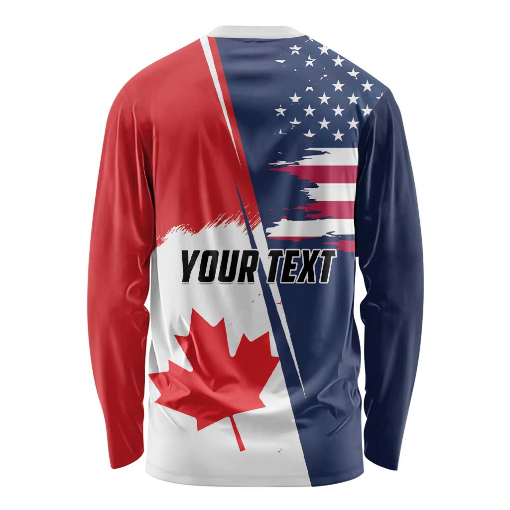 Personalized Canada Goose x USA Band Eagle Faced Off Long Sleeve Shirt