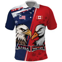 Personalized Canada Goose x USA Band Eagle Faced Off Polo Shirt