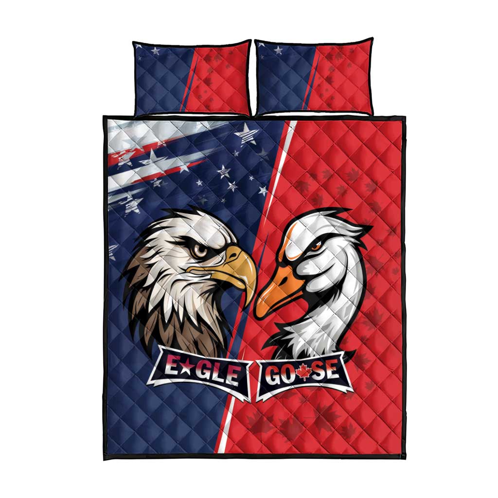 Canada Goose x USA Band Eagle Faced Off Quilt Bed Set