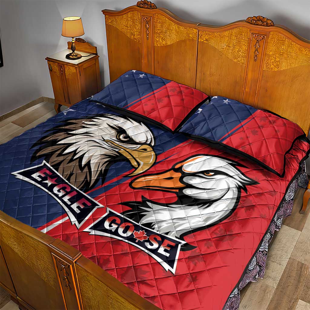 Canada Goose x USA Band Eagle Faced Off Quilt Bed Set