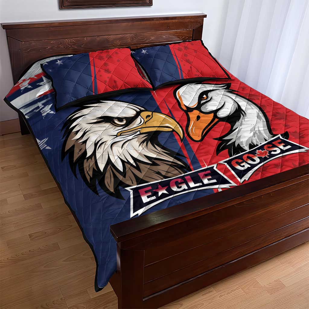 Canada Goose x USA Band Eagle Faced Off Quilt Bed Set
