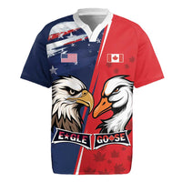 Personalized Canada Goose x USA Band Eagle Faced Off Rugby Jersey