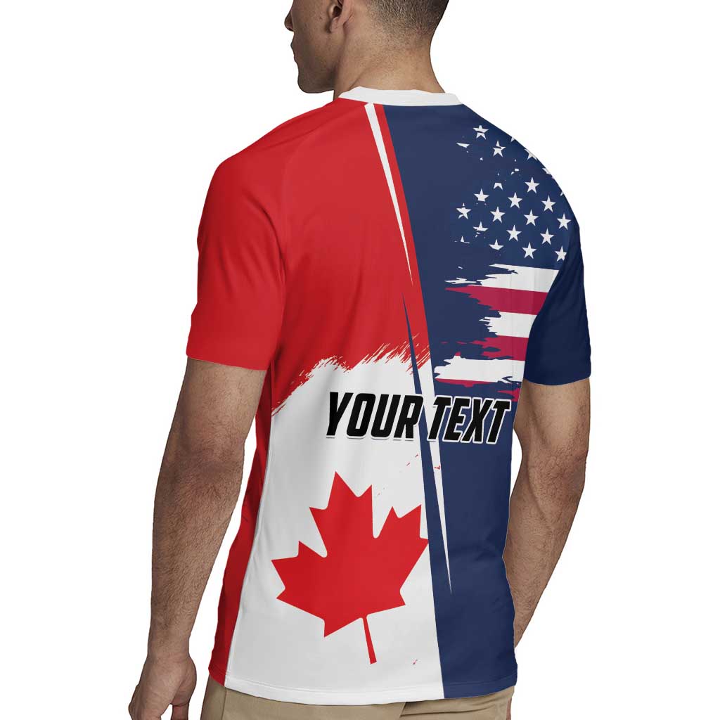 Personalized Canada Goose x USA Band Eagle Faced Off Rugby Jersey
