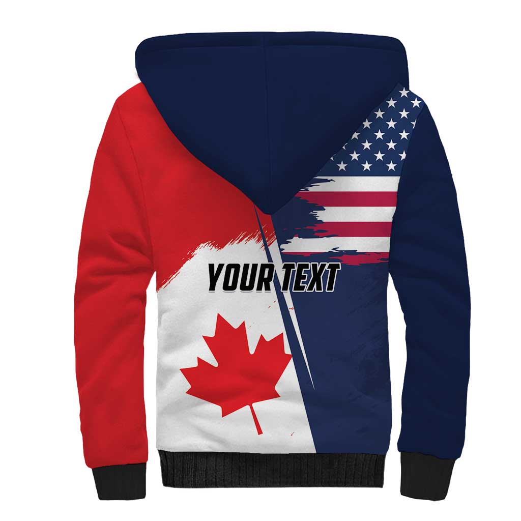 Personalized Canada Goose x USA Band Eagle Faced Off Sherpa Hoodie