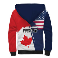 Personalized Canada Goose x USA Band Eagle Faced Off Sherpa Hoodie