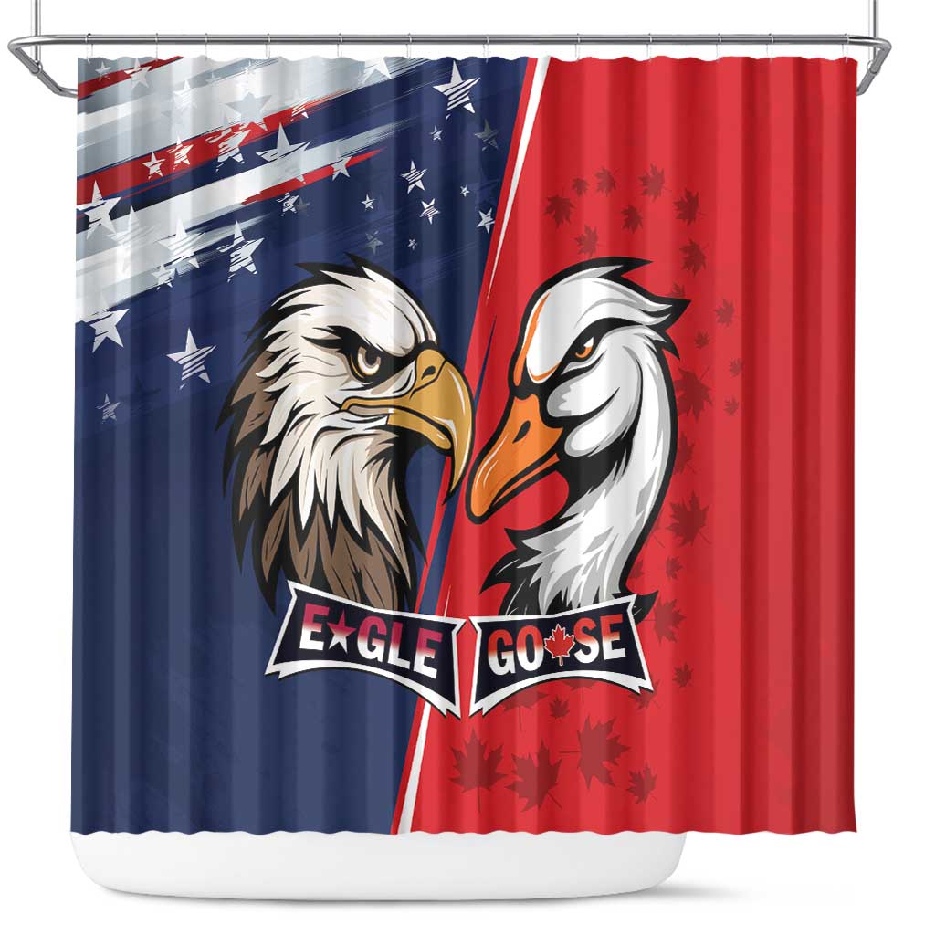 Canada Goose x USA Band Eagle Faced Off Shower Curtain