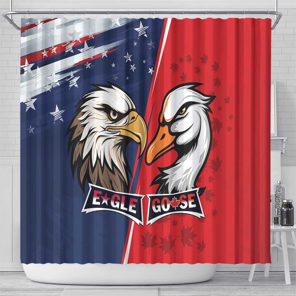 Canada Goose x USA Band Eagle Faced Off Shower Curtain