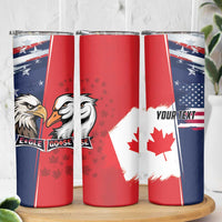 Personalized Canada Goose x USA Band Eagle Faced Off Skinny Tumbler