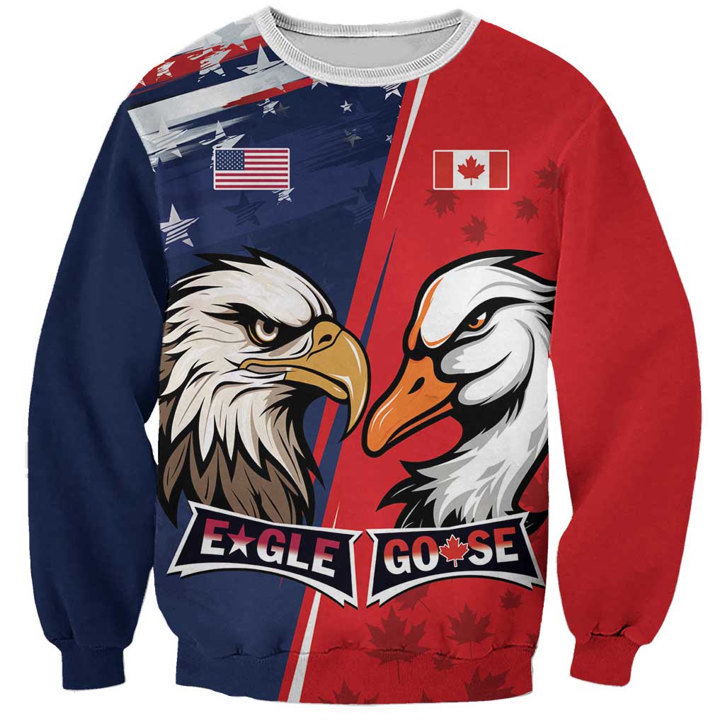 Personalized Canada Goose x USA Band Eagle Faced Off Sweatshirt