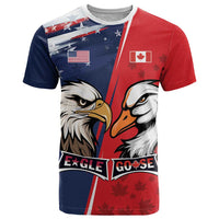 Personalized Canada Goose x USA Band Eagle Faced Off T Shirt