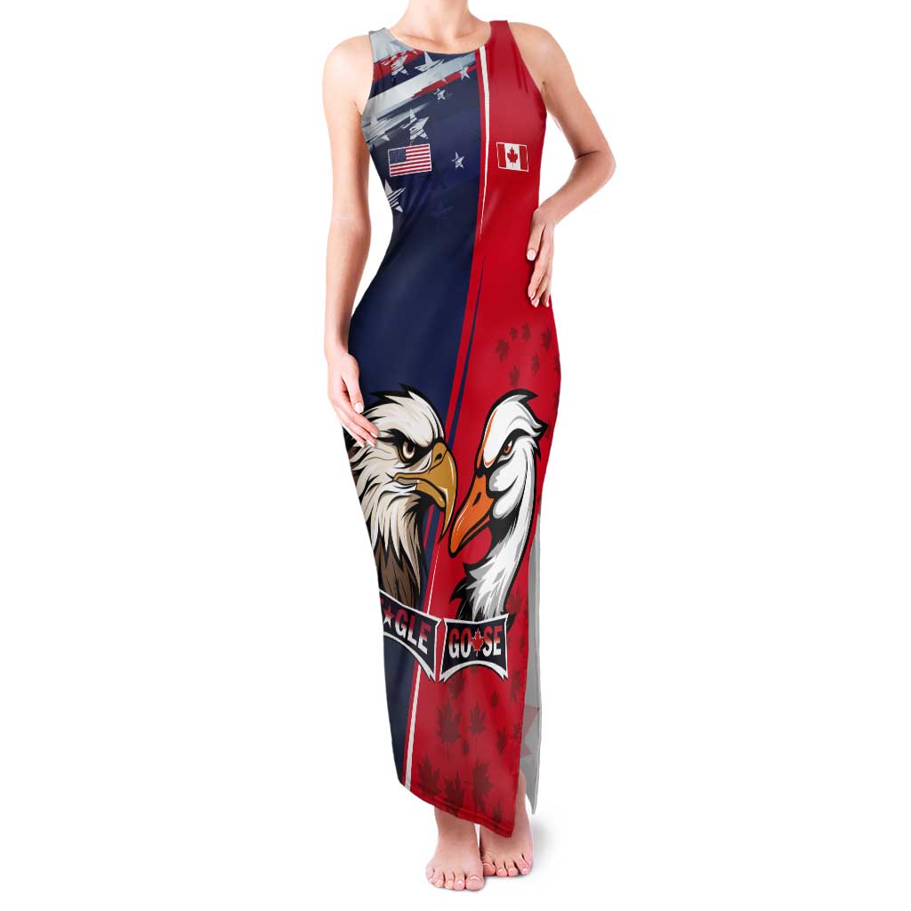 Personalized Canada Goose x USA Band Eagle Faced Off Tank Maxi Dress