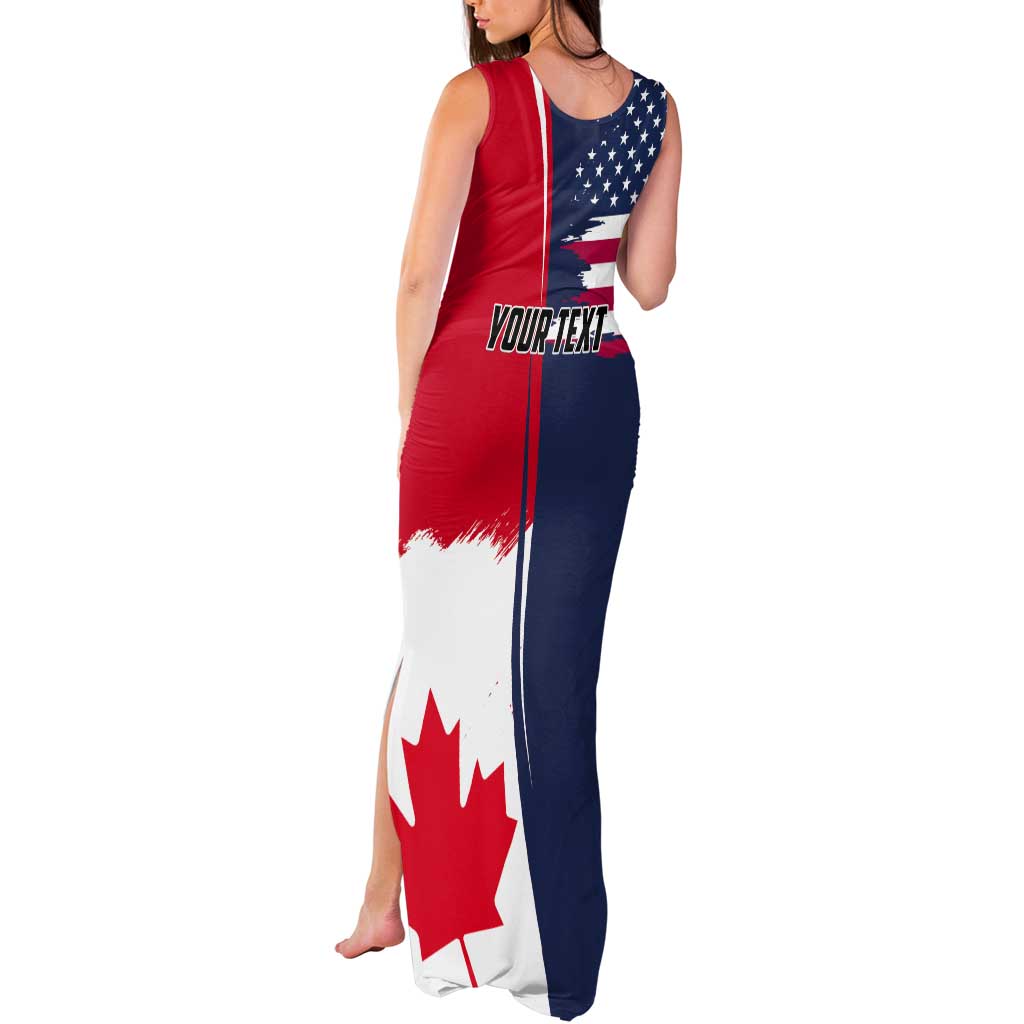 Personalized Canada Goose x USA Band Eagle Faced Off Tank Maxi Dress