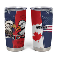 Personalized Canada Goose x USA Band Eagle Faced Off Tumbler Cup