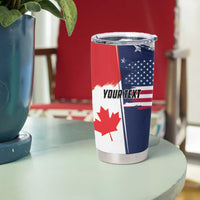 Personalized Canada Goose x USA Band Eagle Faced Off Tumbler Cup