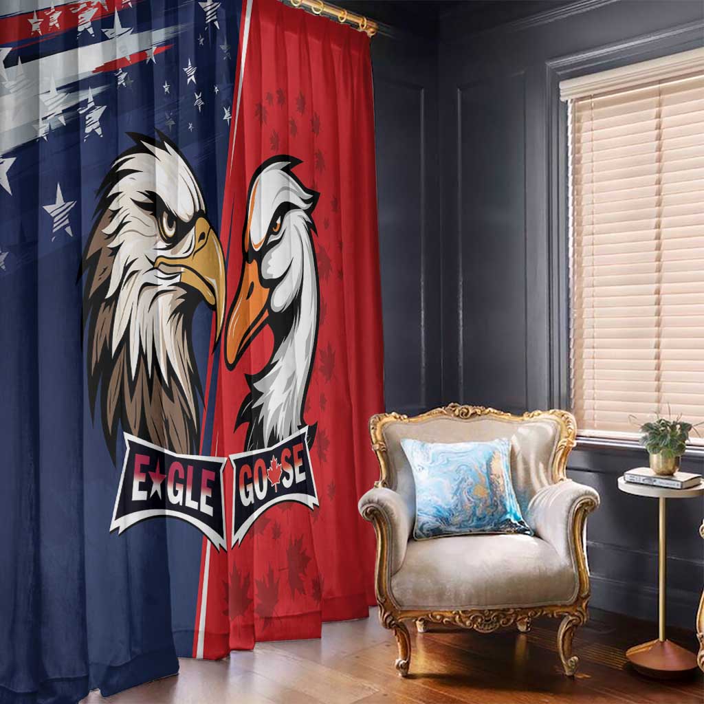 Canada Goose x USA Band Eagle Faced Off Window Curtain