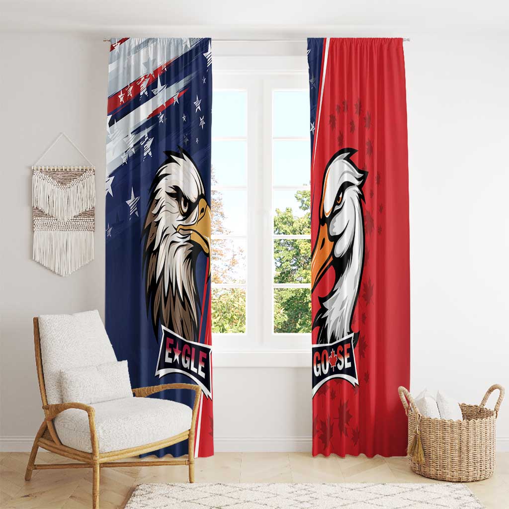 Canada Goose x USA Band Eagle Faced Off Window Curtain