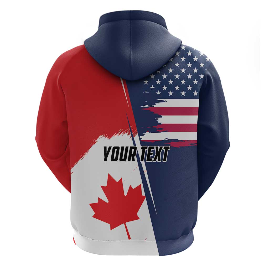 Personalized Canada Goose x USA Band Eagle Faced Off Zip Hoodie