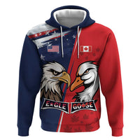 Personalized Canada Goose x USA Band Eagle Faced Off Zip Hoodie