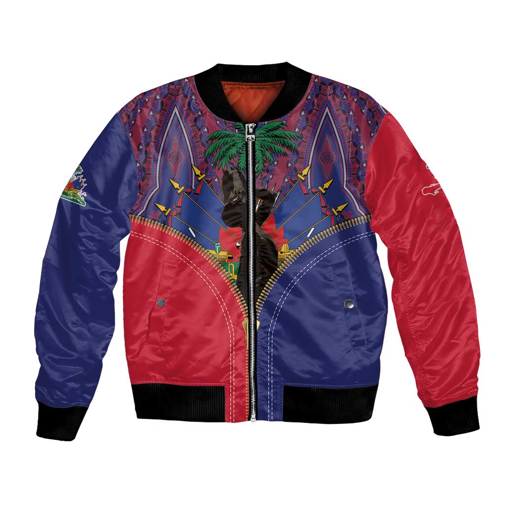 Haiti Heritage Month Bomber Jacket Zipper Stylized