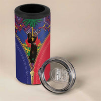 Haiti Heritage Month 4 in 1 Can Cooler Tumbler Zipper Stylized