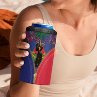 Haiti Heritage Month 4 in 1 Can Cooler Tumbler Zipper Stylized