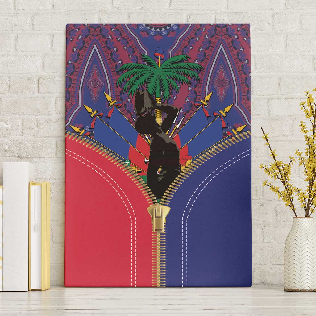 Haiti Heritage Month Canvas Wall Art Zipper Stylized