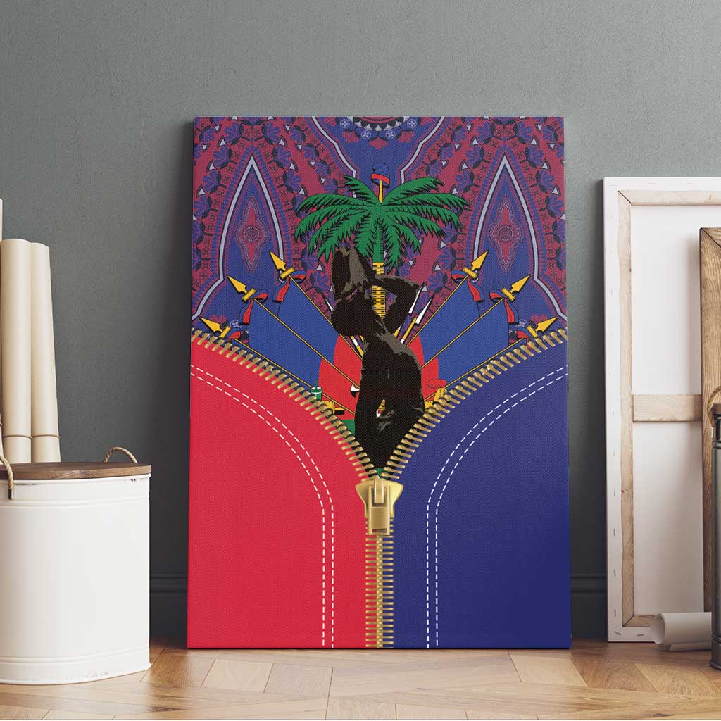 Haiti Heritage Month Canvas Wall Art Zipper Stylized