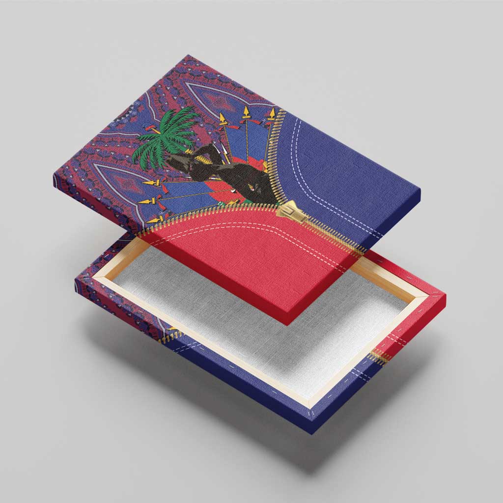 Haiti Heritage Month Canvas Wall Art Zipper Stylized