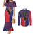 Haiti Heritage Month Couples Matching Mermaid Dress and Long Sleeve Button Shirt Zipper Stylized