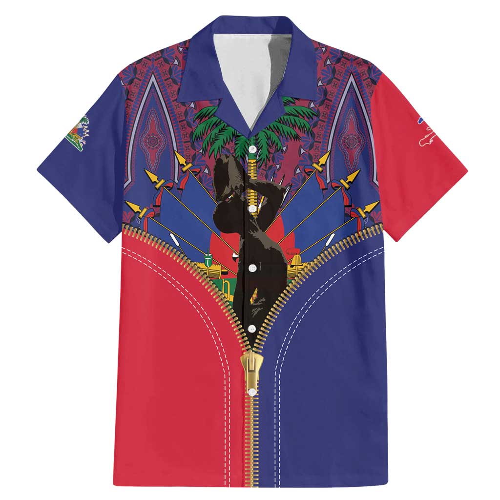 Haiti Heritage Month Family Matching Mermaid Dress and Hawaiian Shirt Zipper Stylized