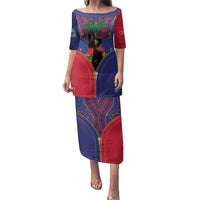 Haiti Heritage Month Family Matching Puletasi and Hawaiian Shirt Zipper Stylized