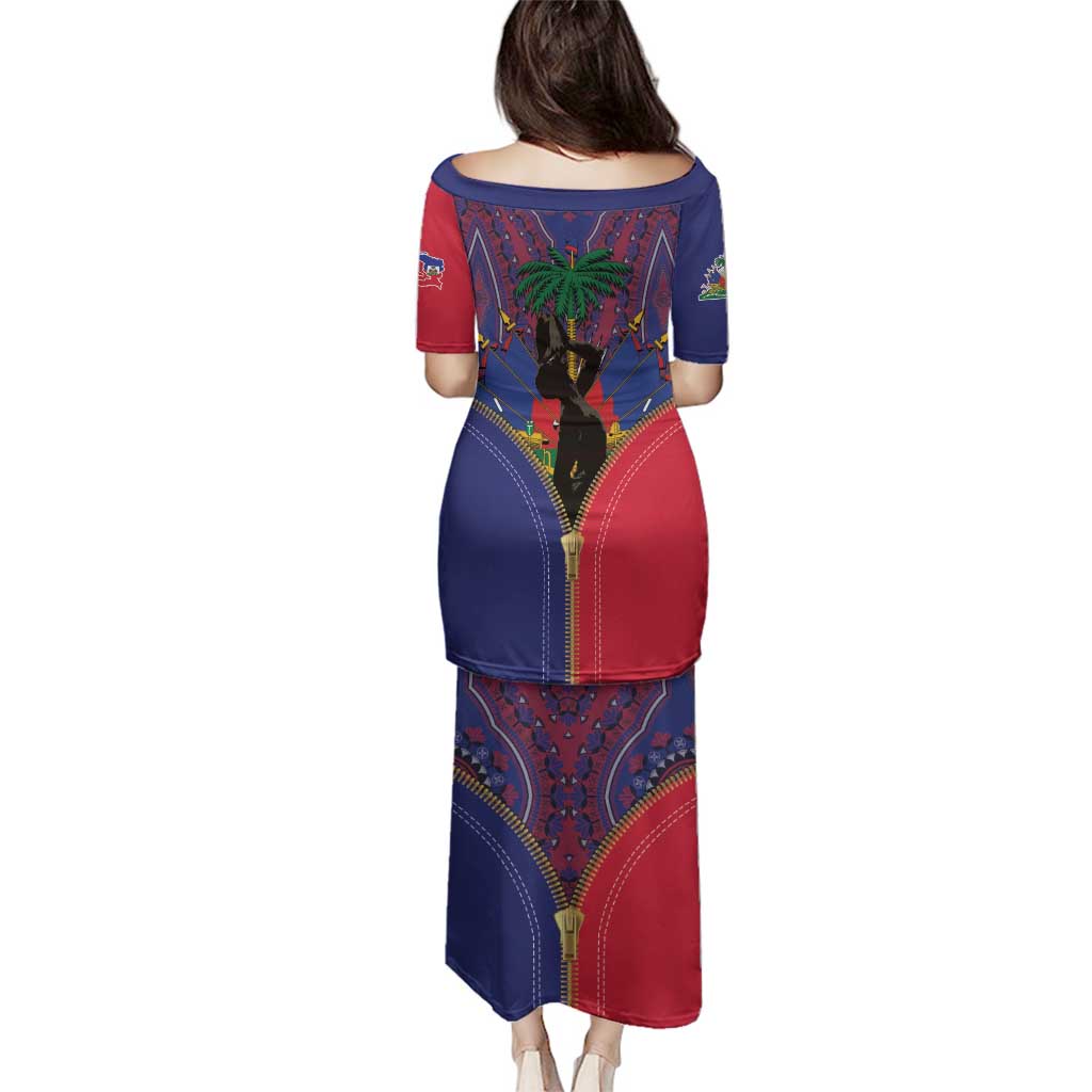 Haiti Heritage Month Family Matching Puletasi and Hawaiian Shirt Zipper Stylized